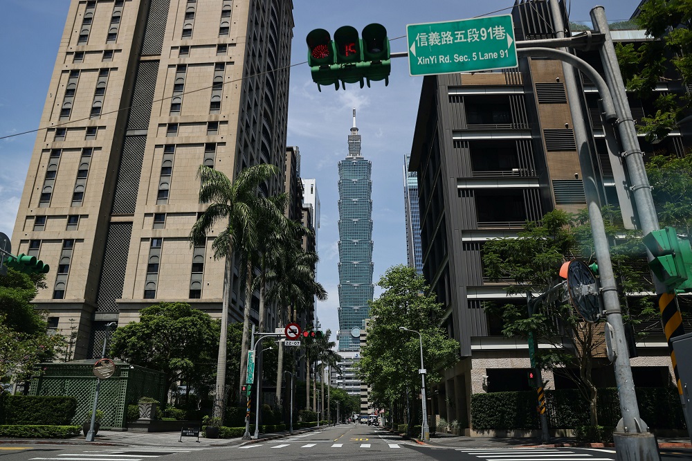 An empty street with a view of Taiwan's landmark building Taipei 101 following a surge of Covid-19 infections in Taipei, Taiwan May 20, 2021. u00e2u20acu2022 Reuters pic