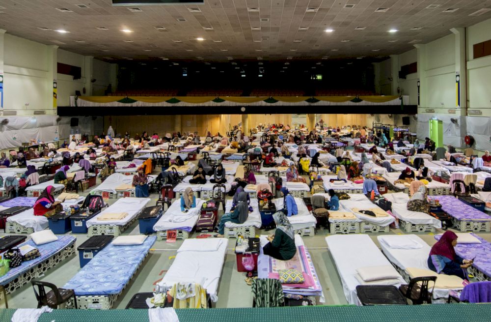 Some of the patients who tested positive for Covid-19 at the Pengkalan Chepa Kelantan Islamic Rehabilitation Centre(PUTIK), Kota Baru, May 13, 2021. u00e2u20acu201d Bernama pic