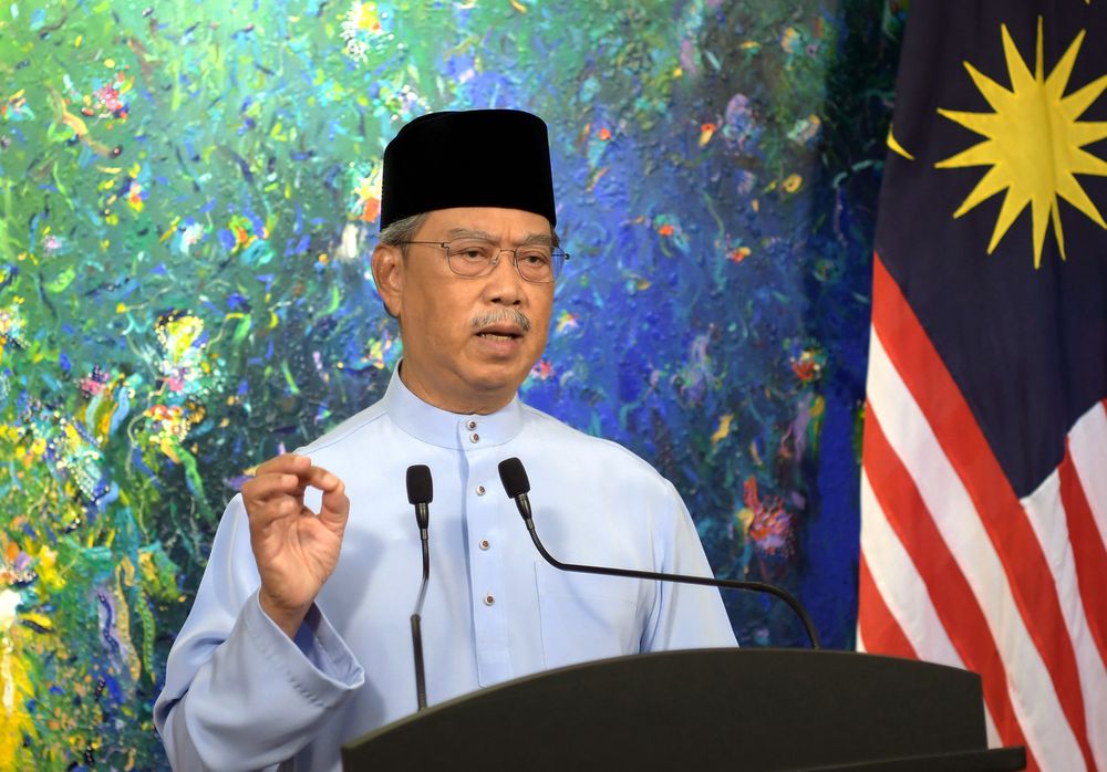 Prime Minister Tan Sri Muhyiddin Yassin delivering a special speech in conjunction with Aidilfitri celebration May 12, 2021. u00e2u20acu201d Bernama pic