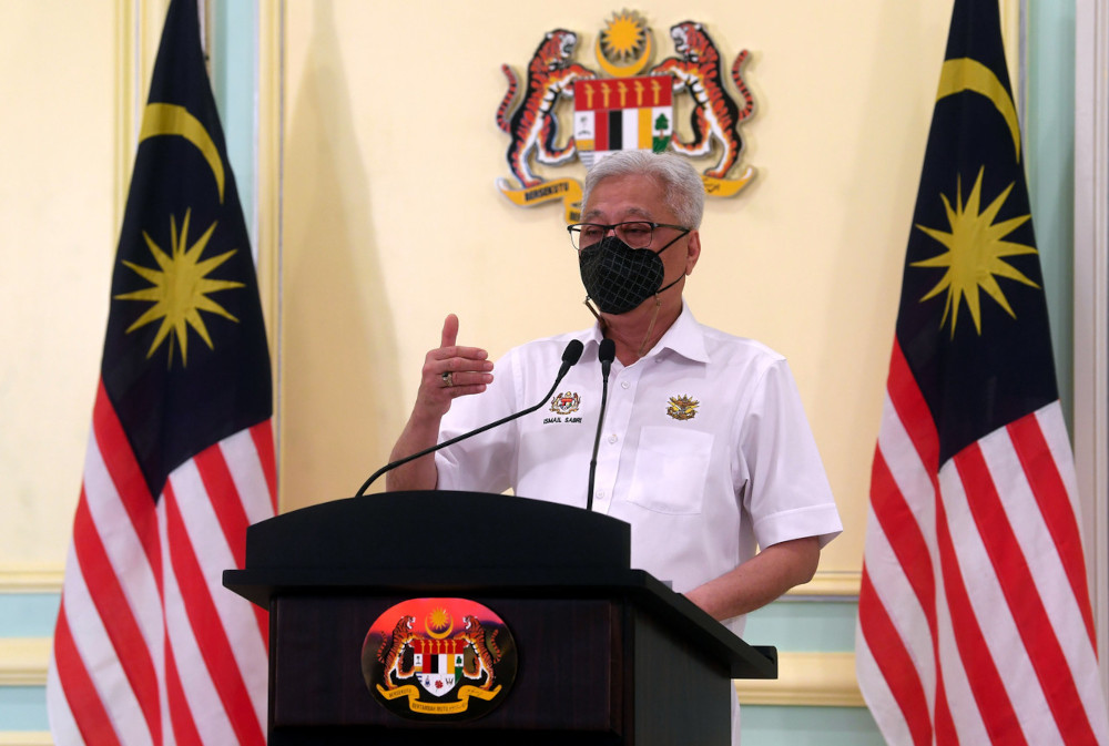 Senior Minister (Security Cluster) Datuk Seri Ismail Sabri Yaakob during a press conference at the Perdana Putra building in Putrajaya, May 11, 2021. u00e2u20acu201d Bernama pic 