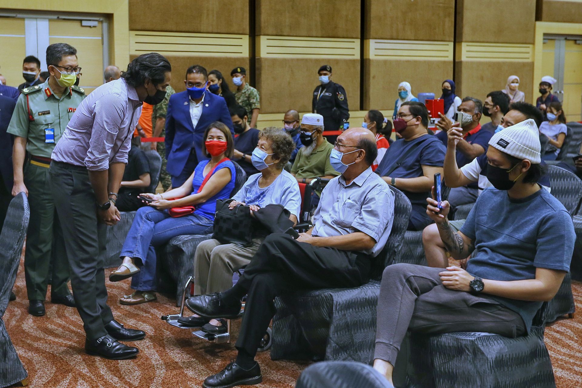 Minister of Science, Technology and Innovation Khairy Jamaluddin is pictured during a visit to the Covid-19 vaccination centre at the World Trade Centre Kuala Lumpur May 5, 2021. u00e2u20acu2022 Picture by Ahmad Zamzahuri