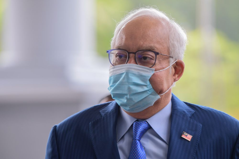 Datuk Seri Najib Razak is pictured at the Kuala Lumpur High Court May 20, 2021. u00e2u20acu2022 Picture by Hari Anggara