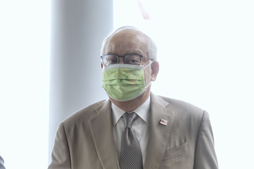 Datuk Seri Najib Razak is pictured at the Kuala Lumpur High Court May 19, 2021. u00e2u20acu2022 Picture by Ahmad Zamzahuri