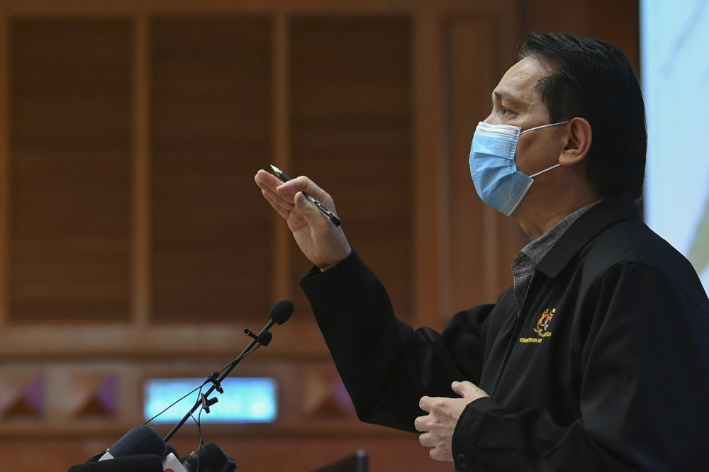 Health director-general Tan Sri Dr Noor Hisham Abdullah during a press conference reporting the daily update on the countryu00e2u20acu2122s Covid-19 situation at the Ministry of Health, May 8, 2021. u00e2u20acu201d Bernama pic 