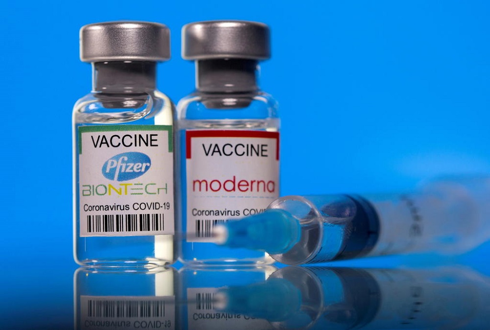 The Pfizer-BioNTech and Moderna vaccines have in various studies consistently shown to be highly efficacious, at around 90 per cent. u00e2u20acu201d Reuters pic