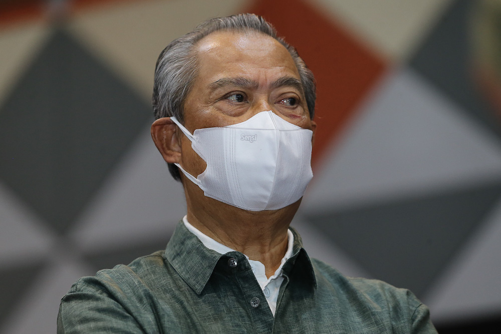 Prime Minister Tan Sri Muhyiddin Yassin visits the vaccination centre at Sunway Pyramid Convention Centre in Petaling Jaya June 27, 2021. u00e2u20acu201d Picture by Yusof Mat Isa