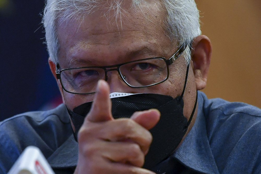 Home Minister Datuk Seri Hamzah Zainudin at a press conference on compliance to total lockdown standard operating procedure (SOP) in Putrajaya, June 18, 2021. u00e2u20acu201d Bernama pic 