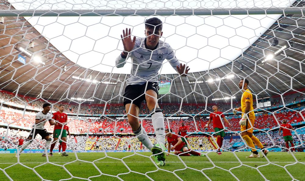 Germany's Kai Havertz scores their third goal against Portugal during their  Euro 2020 - Group F match at Football Arena Munich, Munich, Germany, June 19, 2021. u00e2u20acu201d Reuters pic