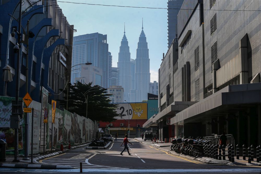 A general view of Kuala Lumpur as the 14-day u00e2u20acu02dctotal lockdownu00e2u20acu2122 commenced June 1, 2021. u00e2u20acu201d Picture by Yusof Mat Isa