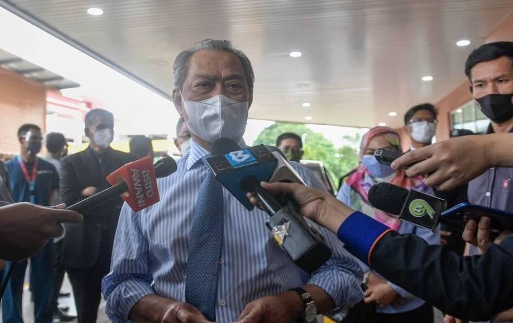 Muhyiddin  speaks to reporters during a visit to the Universiti Kebangsaan Malaysia Specialist Childrenu00e2u20acu2122s Hospital June 11, 2021. u00e2u20acu201d Bernama pic