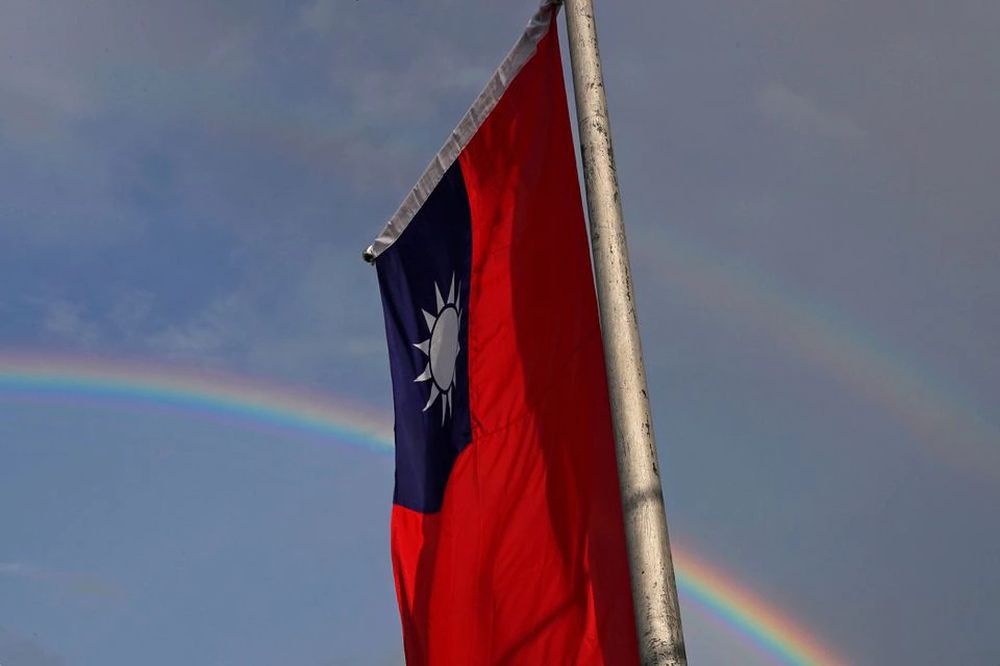 A double rainbow is seen behind Taiwanese flag during the National Day celebrations in Taipei, Taiwan, October 10, 2017. u00e2u20acu201d Reuters pic