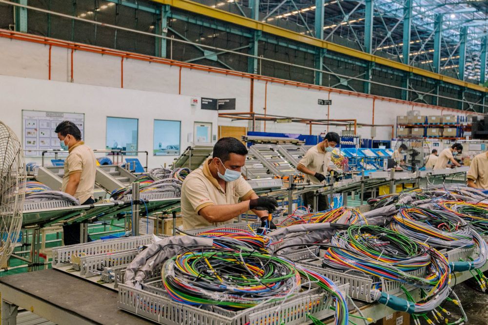 nWorkers are pictured at their stations at the Toshiba Transmission & Distribution Systems in Petaling Jaya June 1, 2021. u00e2u20acu201d Picture by Firdaus Latifn