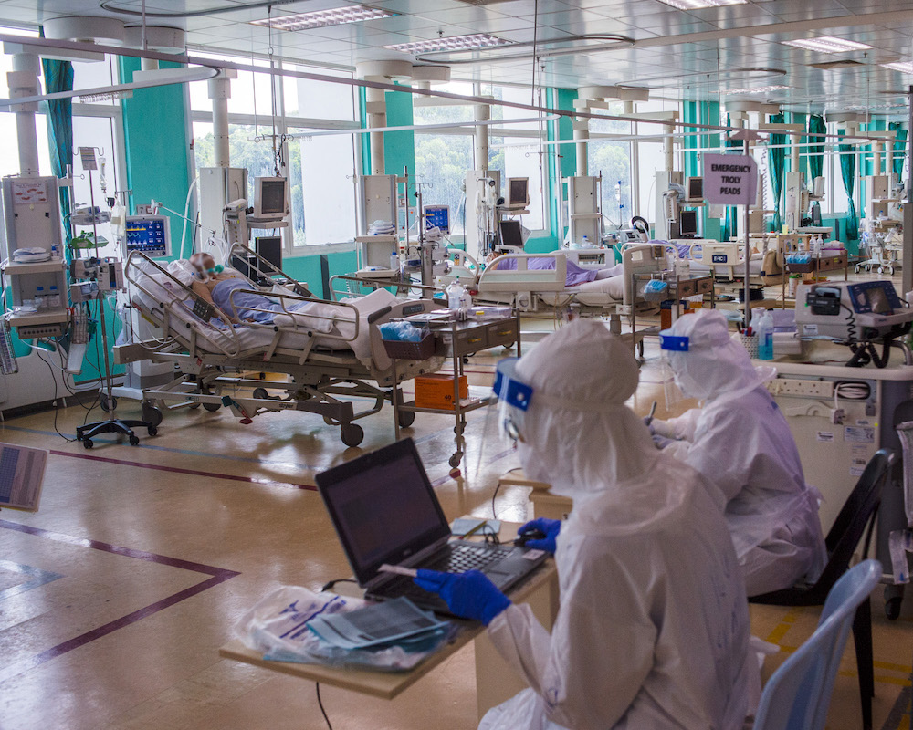 The full bed capacity in the Hospital Serdang's ICU can be seen when stepping into the ward. u00e2u20acu201d Picture by Shafwan Zaidon