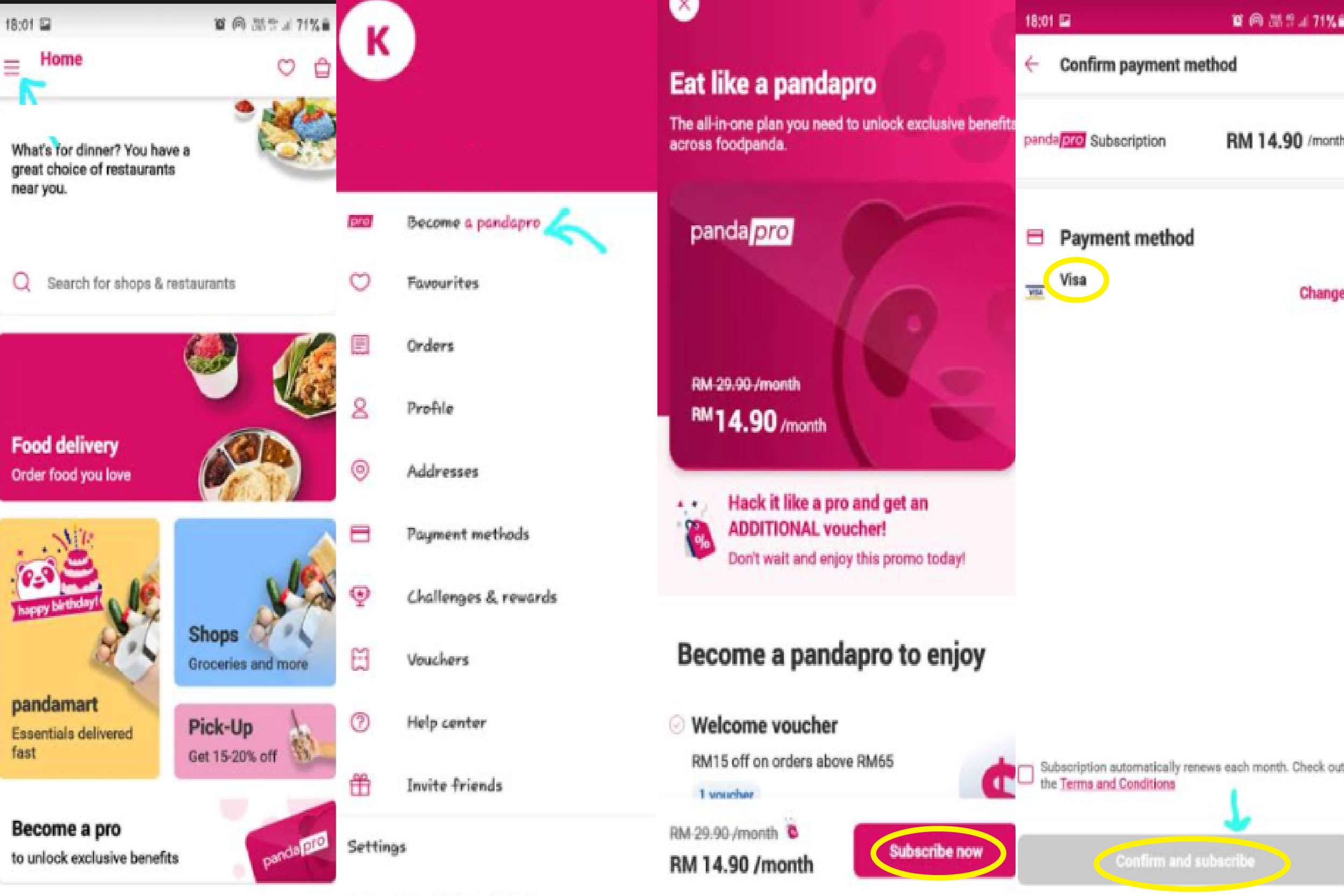 只需按照几个简单步骤即可订阅pandapro。-foodpanda提供-