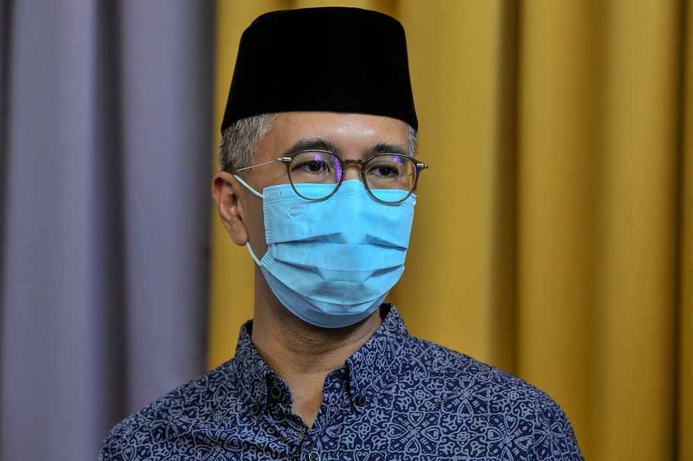 NRP Coordinating Minister Datuk Seri Tengku Zafrul Tengku Abdul Aziz during a press conference in Bangi July 17, 2021. u00e2u20acu201d Bernama pic