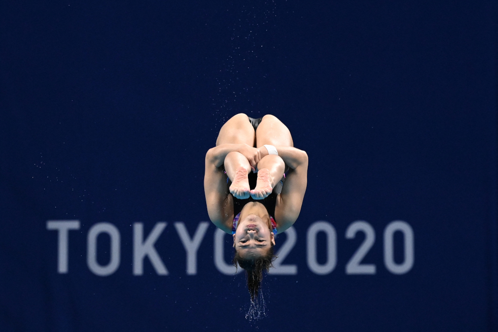 Malaysiau00e2u20acu2122s Nur Dhabitah Sabri competes in the preliminary round of the womenu00e2u20acu2122s 3m springboard diving event during the Tokyo 2020 Olympic Games at the Tokyo Aquatics Centre in Tokyo July 30, 2021. u00e2u20acu201d AFP picnn