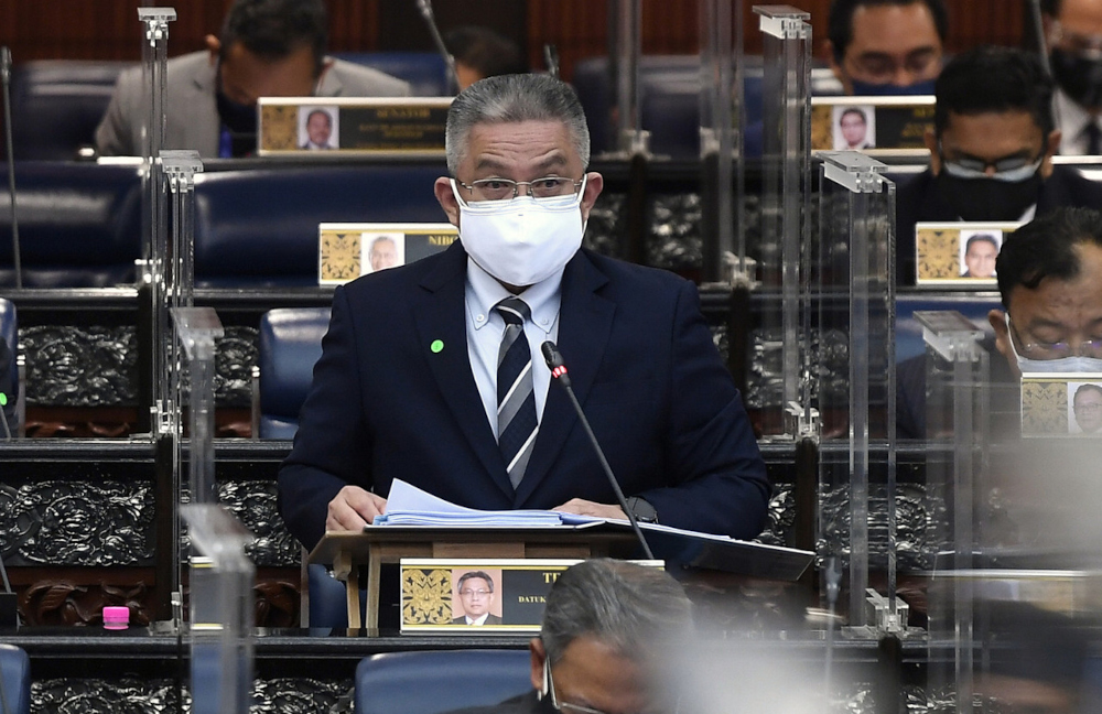 Health Minister Datuk Seri Dr Adham Baba during his winding-up speech in Parliament, July 27, 2021. u00e2u20acu201d Bernama pic 