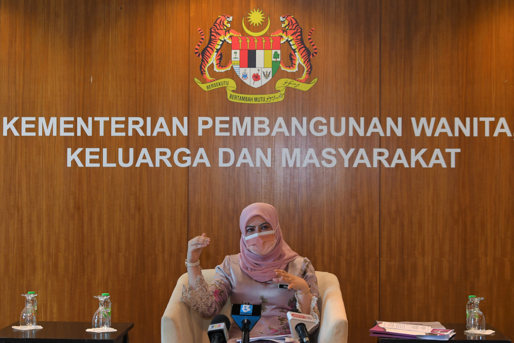 Women, Family and Community Development Minister Datuk Seri Rina Mohd Harun. u00e2u20acu201d Bernama pic
