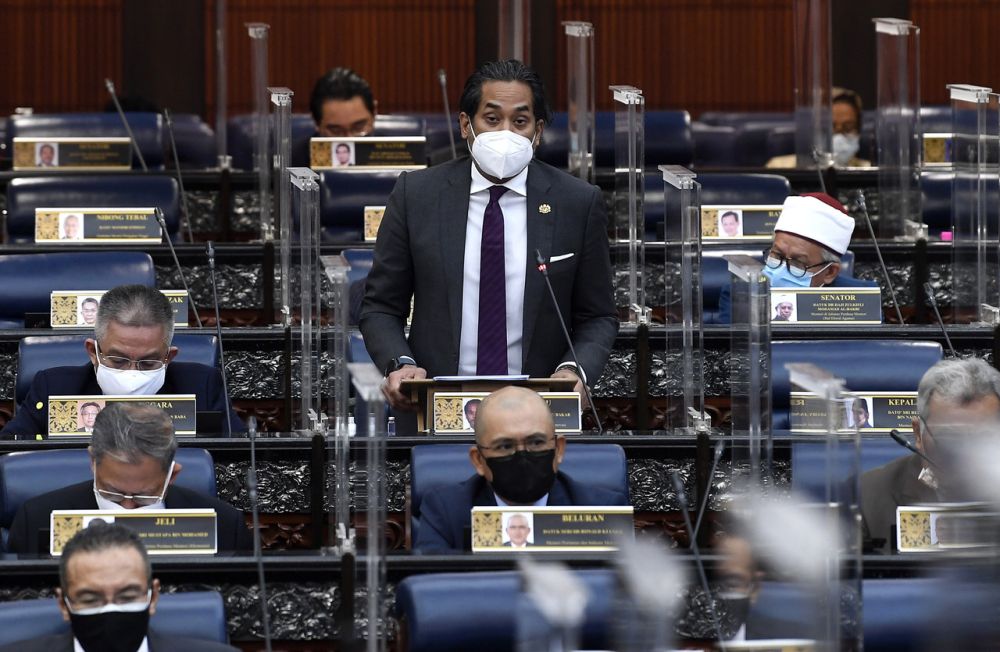 National Covid-19 Immunisation Programme Coordinating Minister Khairy Jamaluddin addresses members of Parliament during a special sitting on July 28, 2021. u00e2u20acu201d Bernama pic