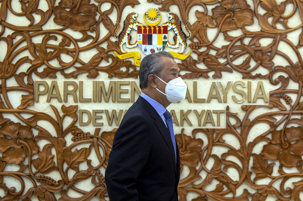 Prime Minister Tan Sri Muhyiddin Yassin attends the second day sitting of the Special Meeting of the Third Session of the 14th Parliament at Parliament in Kuala Lumpur, July 27, 2021. u00e2u20acu201d Bernama pic 