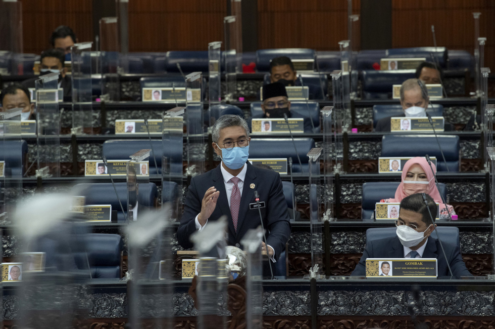 Finance Minister Datuk Seri Tengku Zafrul Abdul Aziz in Parliament, July 26, 2021. u00e2u20acu201d Bernama pic 