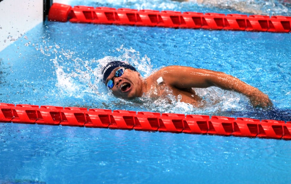 National para-swimmer Nur Syaiful Zulkafli in action during the men's 200m freestyle during 2020 Tokyo Paralympic Games, August 25, 2021. u00e2u20acu201d Bernama pic