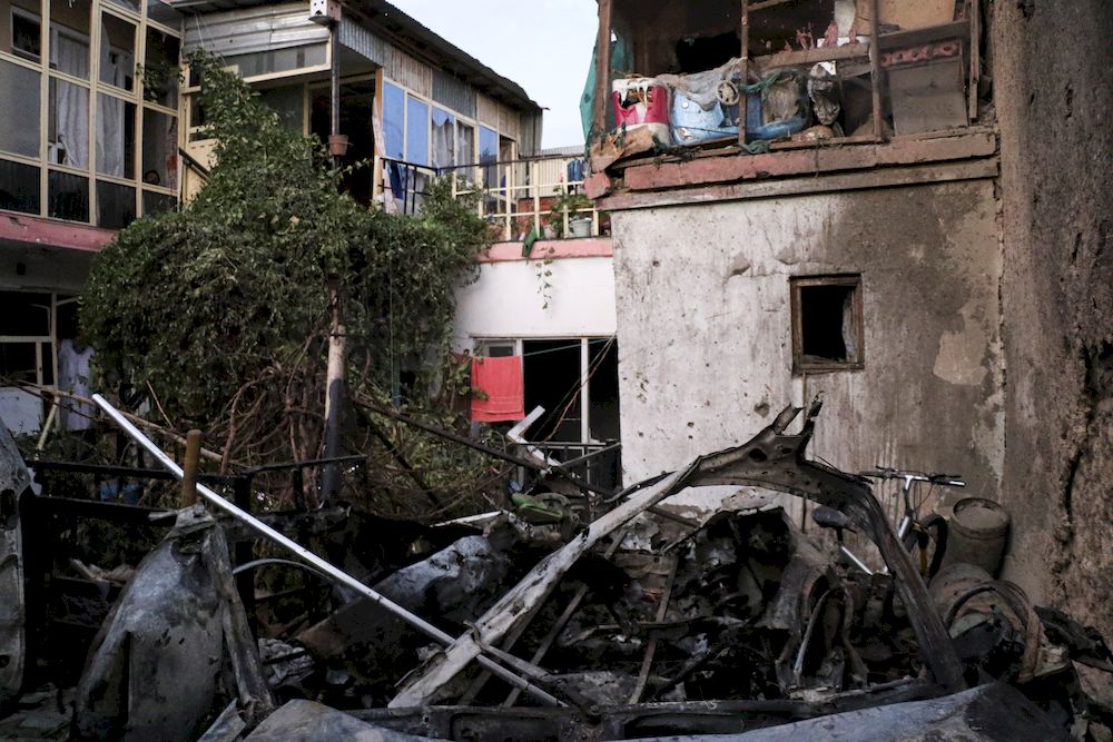 General view of a residence house destroyed after a rocket attack in Kabul, Afghanistan August 29, 2021. u00e2u20acu201d Reuters pic