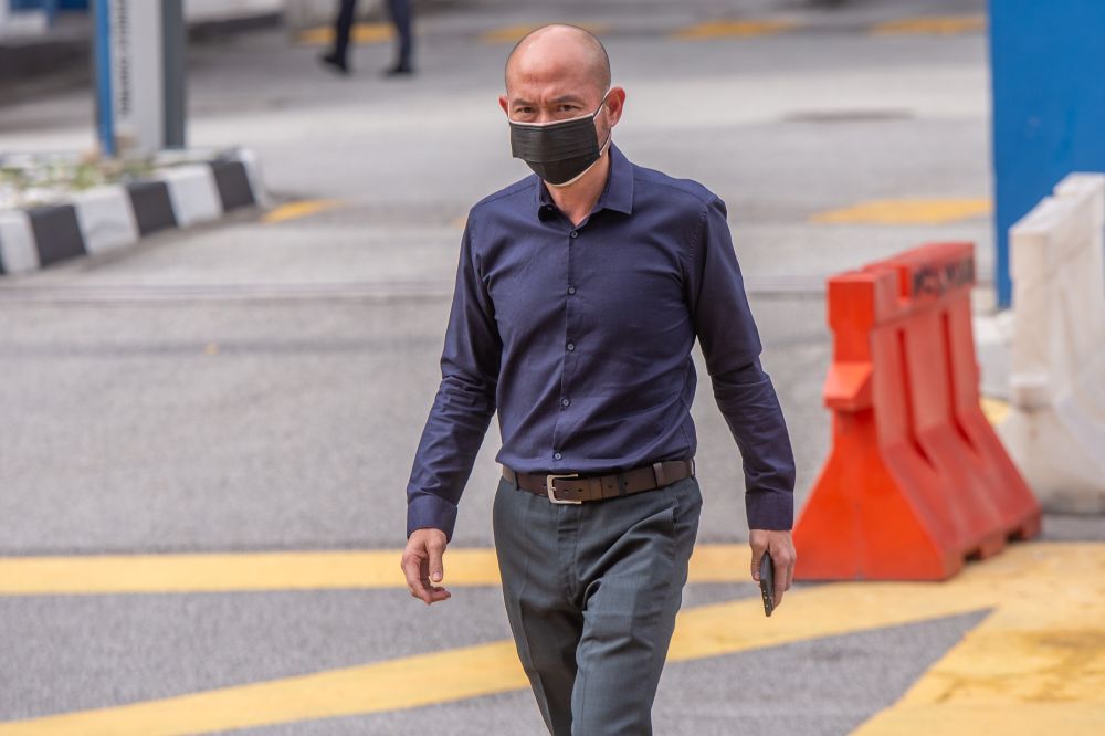 Kepong MP Lim Lip Eng arrives at the Dang Wangi district police headquarters in Kuala Lumpur August 4, 2021. u00e2u20acu201d Picture by Shafwan Zaidon 