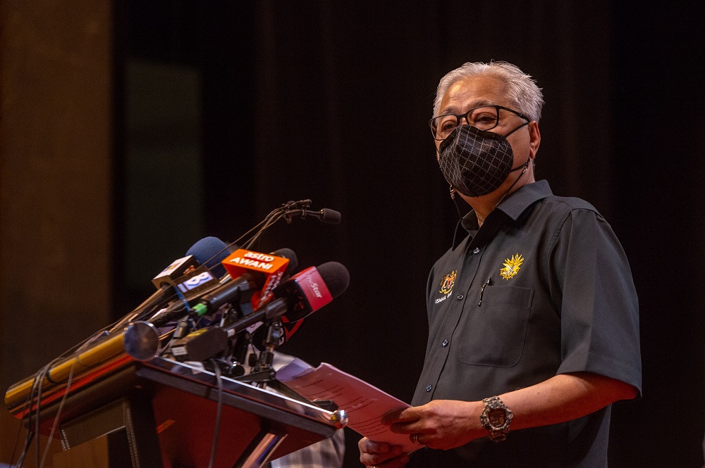 Deputy Prime Minister Datuk Seri Ismail Sabri Yaakob speaks during a press conference in Kuala Lumpur August 6, 2021. u00e2u20acu2022 Picture by Shafwan Zaidon