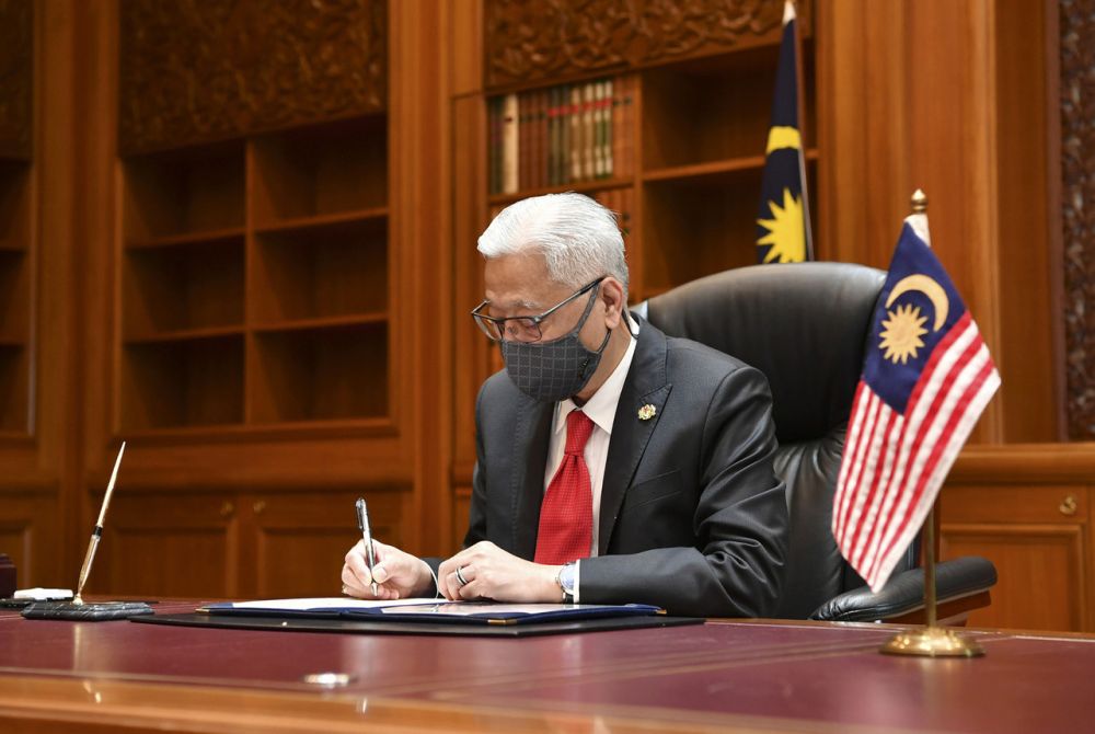 Datuk Seri Ismail Sabri Yaakob begins his official duty as the ninth prime minister of Malaysia at Perdana Putra, Putrajaya August 23, 2021. u00e2u20acu201d Bernama pic