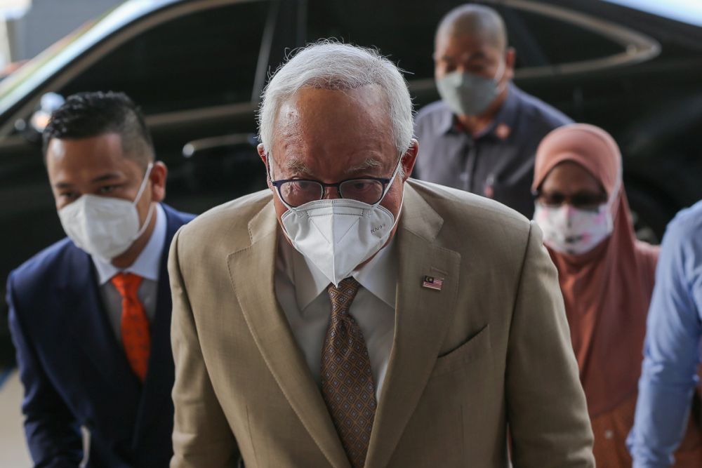 Datuk Seri Najib Tun Razak arrives at the Kuala Lumpur High Court August 12, 2021.u00e2u20acu2022 Picture by Yusof Mat Isa