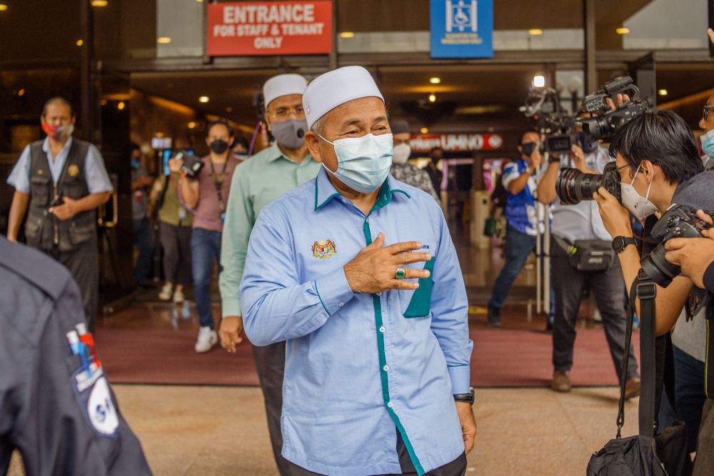 PAS deputy president Datuk Tuan Ibrahim Tuan Man greets members of the media at the World Trade Centre Kuala Lumpur August 18, 2021. u00e2u20acu2022 Picture by Shafwan Zaidonn