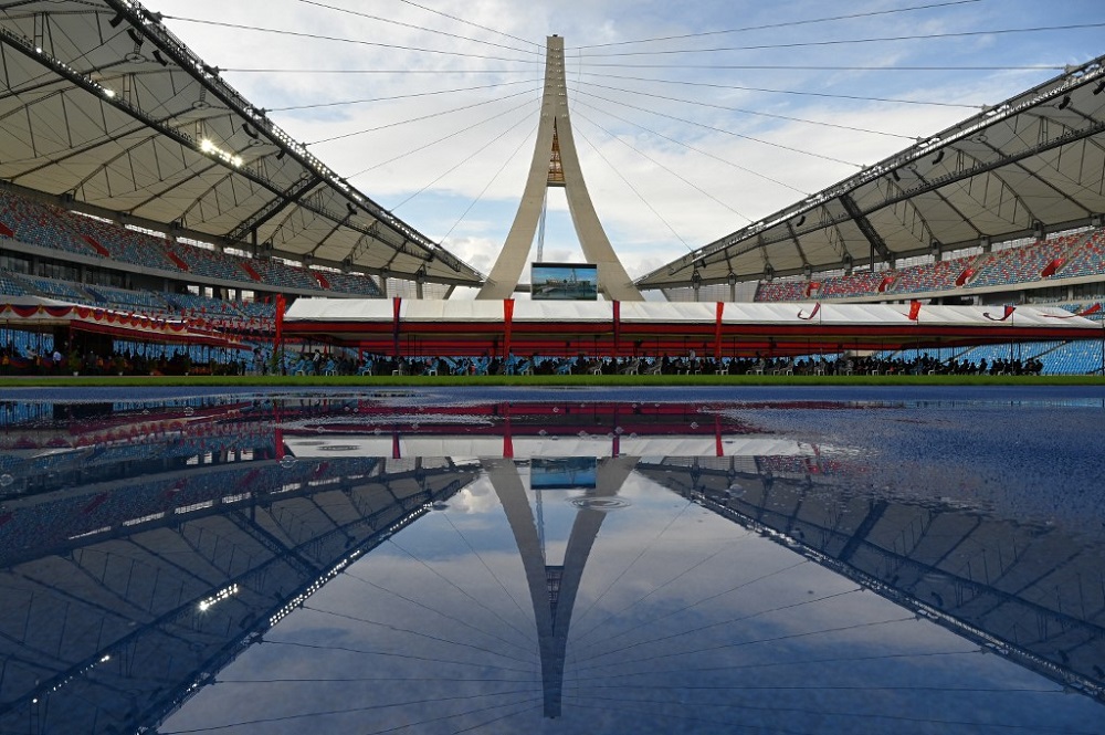 A view of the Morodok Techo National Stadium, funded by China's grant aid under its Belt and Road Initiative, is seen during the stadium's handover ceremony in Phnom Penh September 12, 2021. u00e2u20acu201d AFP pic