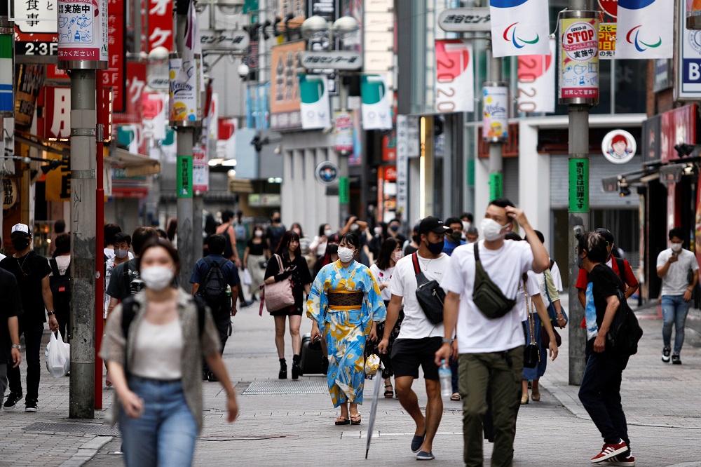 People walk in Shibuya shopping area in Tokyo, Japan August 29, 2021. u00e2u20acu2022 Reuters pic