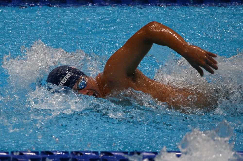 National swimmer Muhammad Nur Syaiful Zulkafli in action during the men's S5 50m freestyle S5 final at the Tokyo Aquatic Centre September 1, 2021. u00e2u20acu201d Bernama picnn