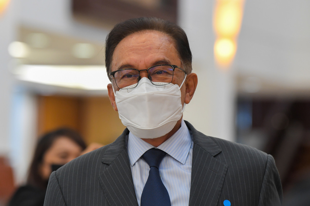 Port Dickson MP Datuk Seri Anwar Ibrahim in Parliament, Kuala Lumpur, September 14, 2021. u00e2u20acu201d Bernama pic