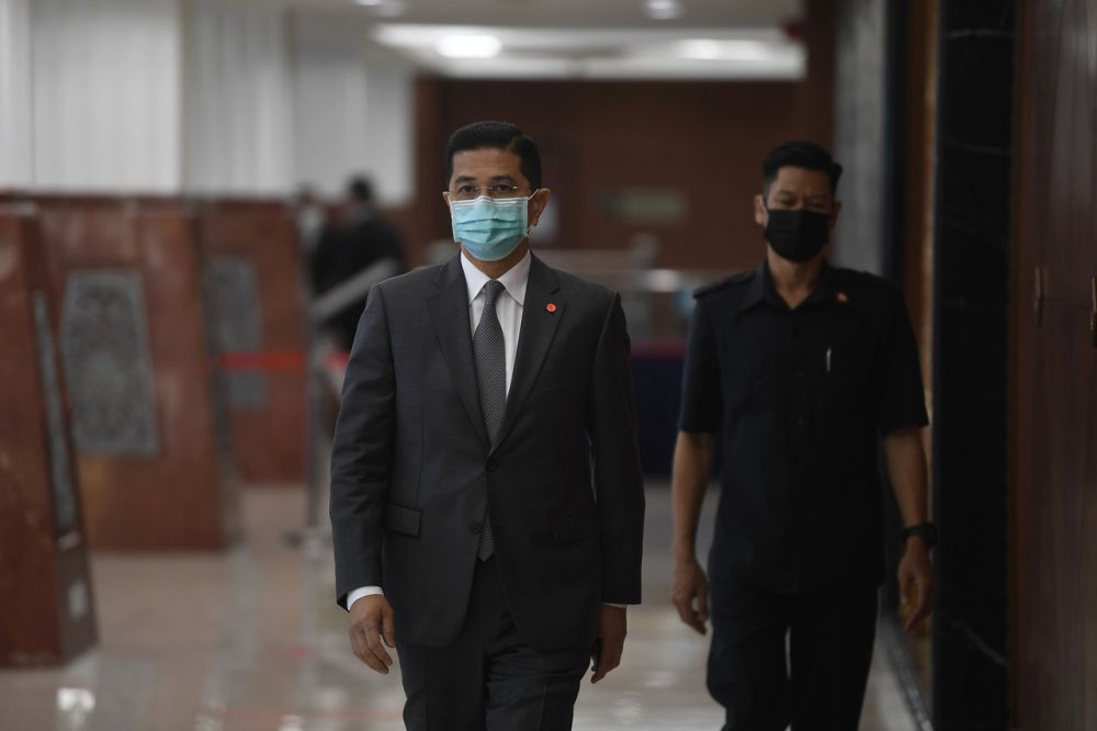 Minister of International Trade and Industry Datuk Seri Azmin Ali is pictured at Parliament in Kuala Lumpur September 20, 2021. u00e2u20acu201d Bernama pic