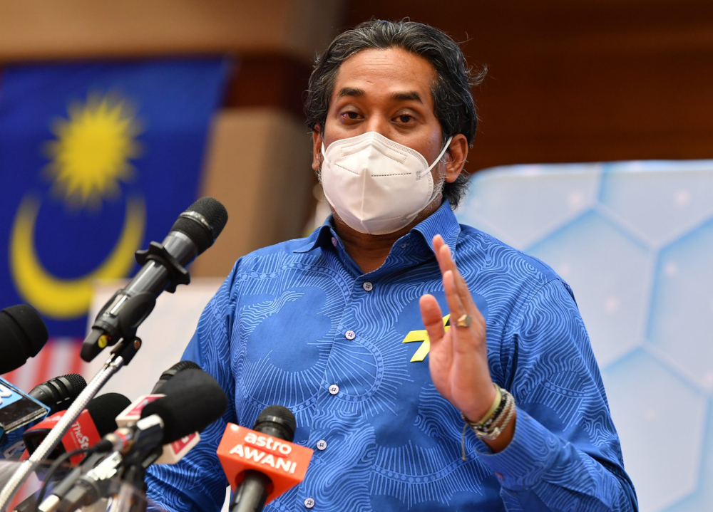 Health Minister Khairy Jamaluddin speaks at a press conference at the ministry in Putrajaya, September 9, 2021. u00e2u20acu201d Bernama pic 