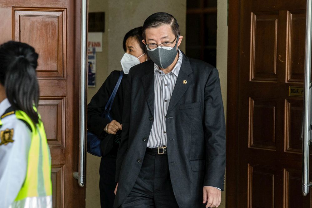 Former Penang chief minister Lim Guan Eng is pictured at the Kuala Lumpur Court Complex September 24, 2021. u00e2u20acu201d Picture by Firdaus Latif