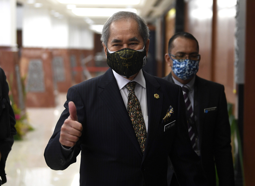 De facto Law Minister Datuk Seri Wan Junaidi Tuanku Jaafar in Parliament, Kuala Lumpur, September 14, 2021. u00e2u20acu201d Bernama pic 