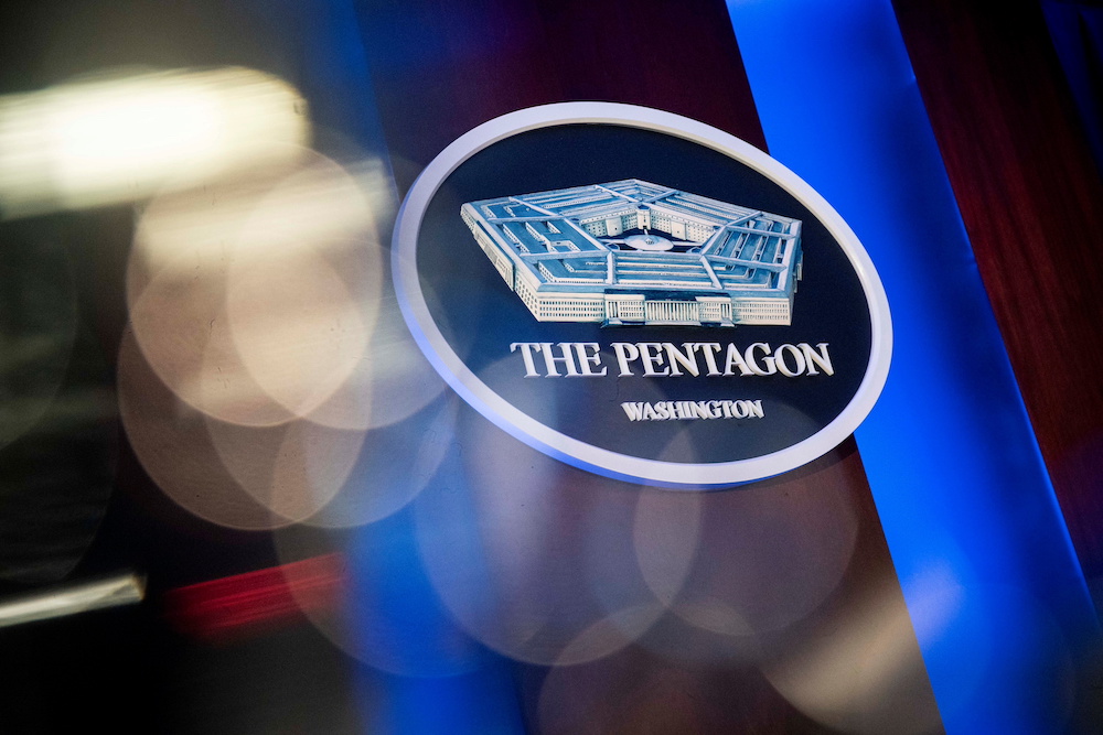 The Pentagon logo is seen behind the podium in the briefing room at the Pentagon in Arlington, Virginia January 8, 2020. u00e2u20acu201d Reuters pic