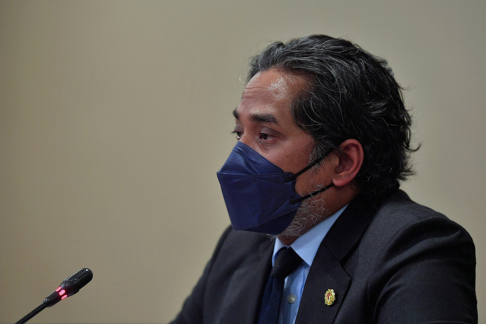 Health Minister Khairy Jamaluddin speaks to the media at a press conference in Kuala Lumpur October 21, 2021. u00e2u20acu201d Bernama pic