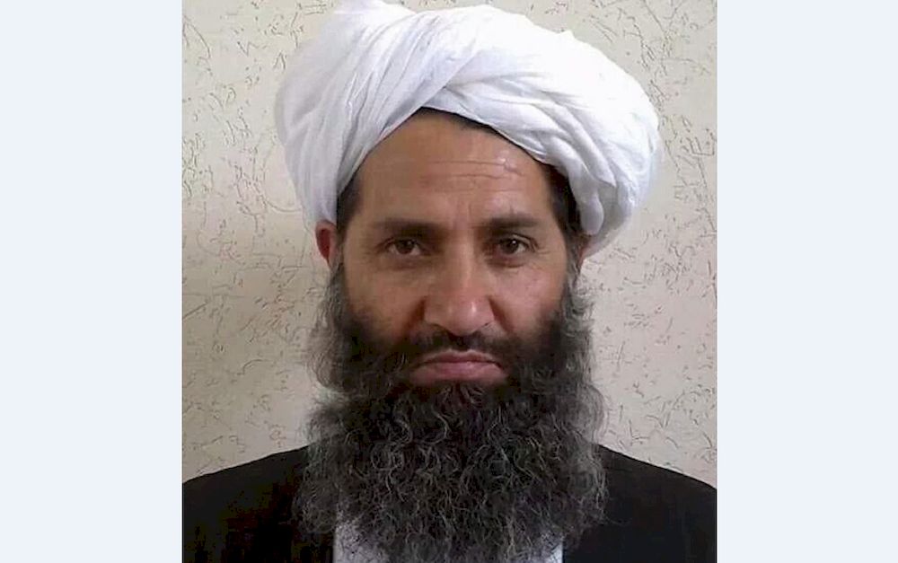 Undated handout photograph released by the Afghan Taliban on May 25, 2016 shows, according to the Afghan Taliban, the new Mullah Haibatullah Akhundzada posing for a photograph at an undisclosed location. u00e2u20acu201d AFP pic