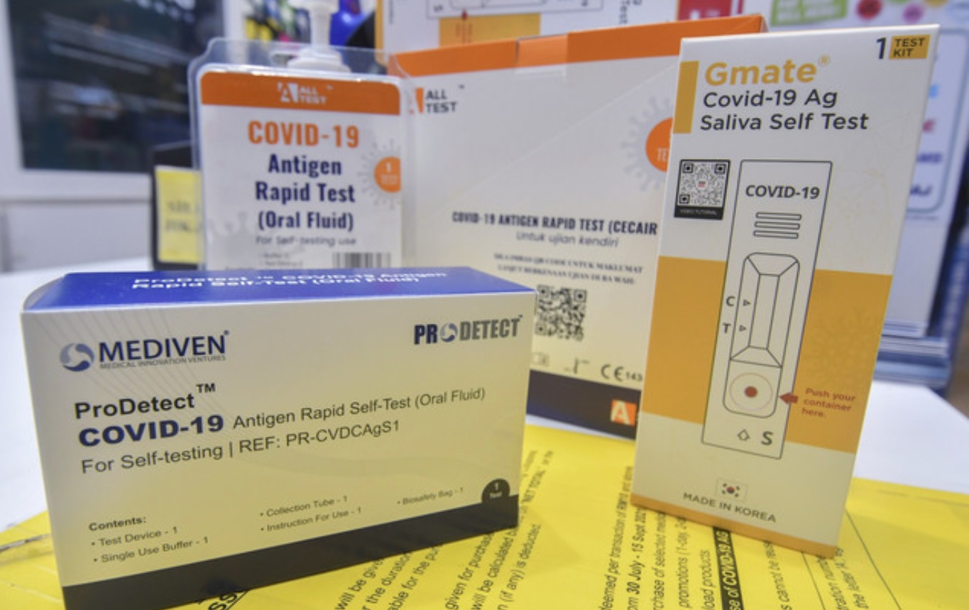 Picture shows some of the Covid-19 self-test kits available on the market. u00e2u20acu201d Bernama pic