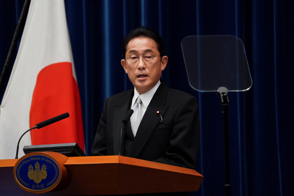 Fumio Kishida, Japanu00e2u20acu2122s prime minister, speaks during a news conference at the prime ministeru00e2u20acu2122s official residence in Tokyo October 4, 2021. u00e2u20acu201d Reuters pic