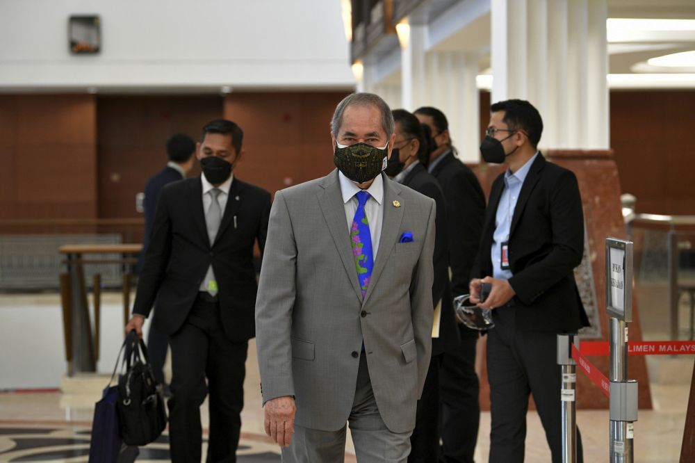 Datuk Seri Wan Junaidi Tuanku Jaafar is pictured in Parliament, Kuala Lumpur October 25, 2021. u00e2u20acu201d Bernama pic