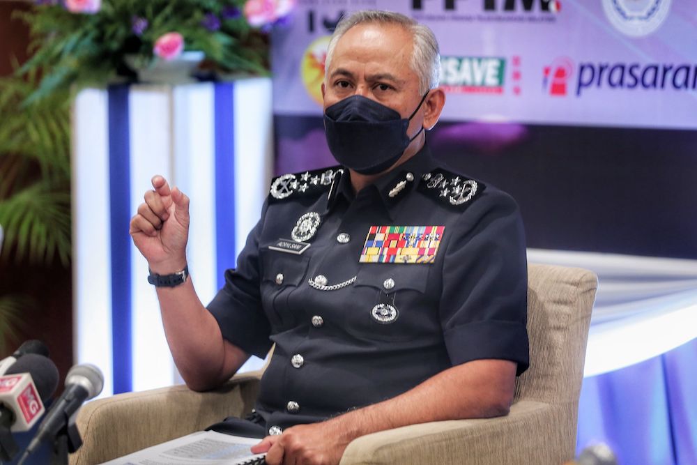 Inspector General Police Datuk Seri Acryl Sani Abullah Sani speaks to media at Berjaya Times Square hotel in Kuala Lumpur November 8, 2021. u00e2u20acu201d Picture by Ahmad Zamzahuri