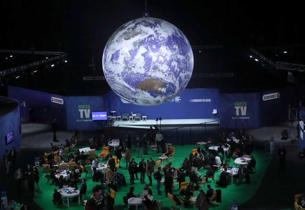 Delegates sit during the UN Climate Change Conference in Glasgow November 1, 2021. u00e2u20acu201d Reuters pic