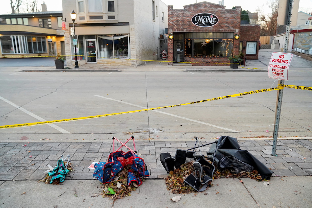 Chairs are left abandoned on Main Street the morning after a car plowed through a holiday parade in Waukesha, Wisconsin November 22, 2021. u00e2u20acu201d Reuters pic