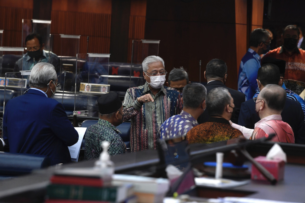 Prime Minister and Bera Member of Parliament Datuk Seri Ismail Sabri Yaakob speaking to Members of Parliament at the Parliament Building, November 18, 2021. u00e2u20acu201d Bernama pic 